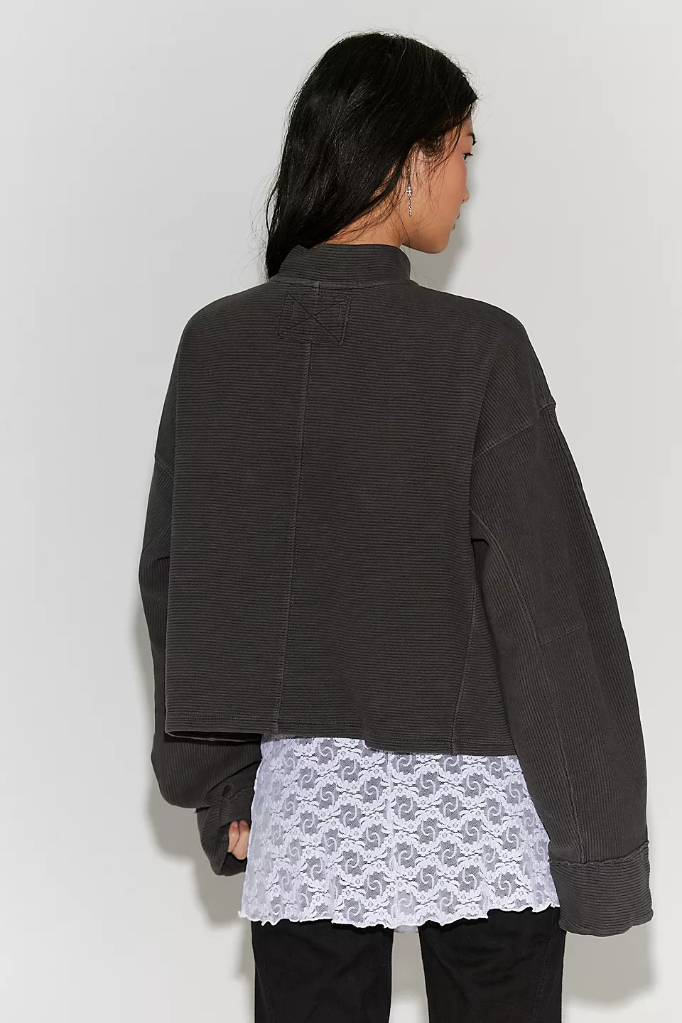 We The Free Celeste Black Quarter Zip FREE PEOPLE