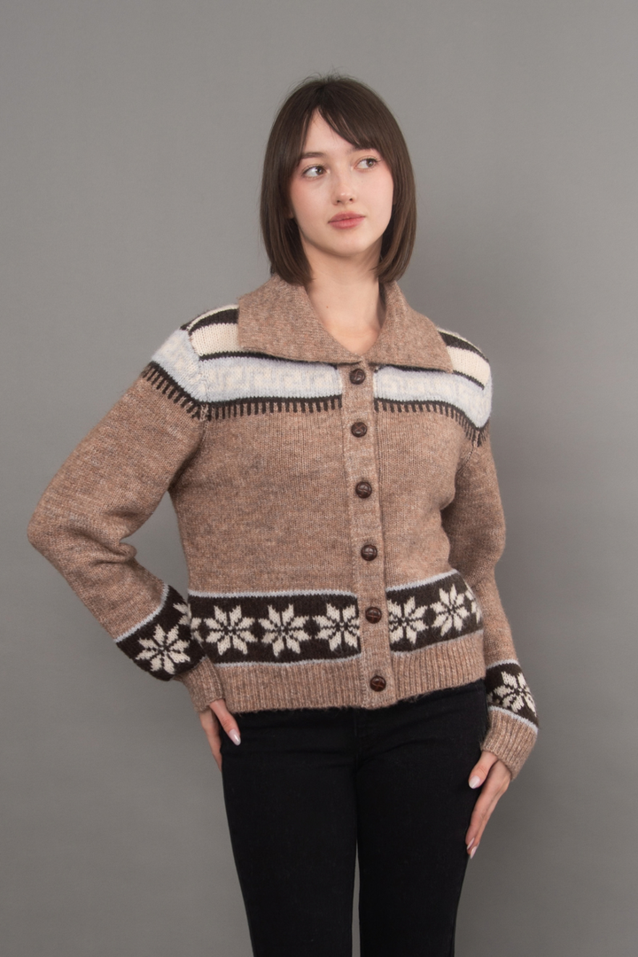 RD Style Kimiko Long Sleeve Shirt Neck Cardigan