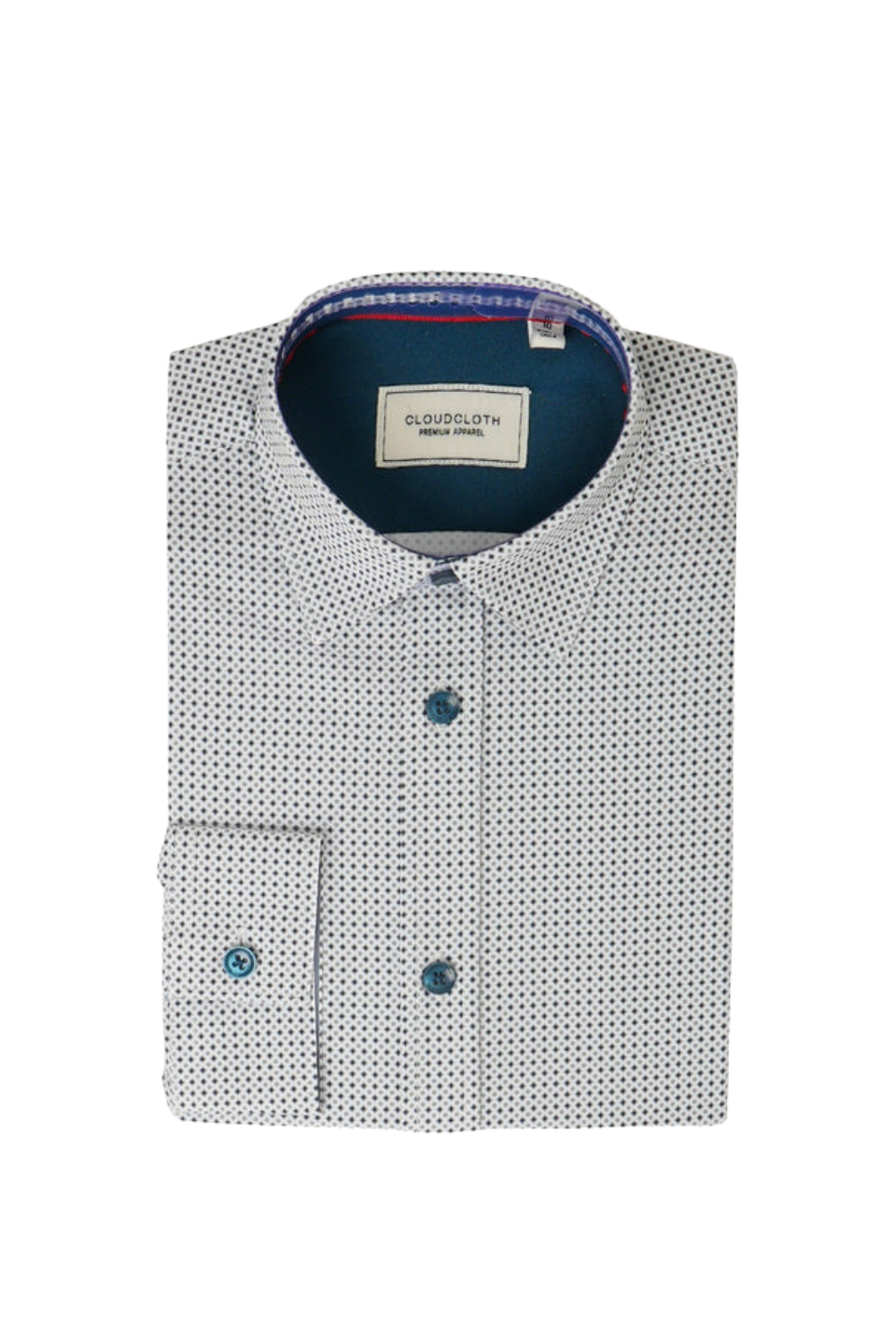 Multi Cloud Cloth Stretch Dress Shirt
