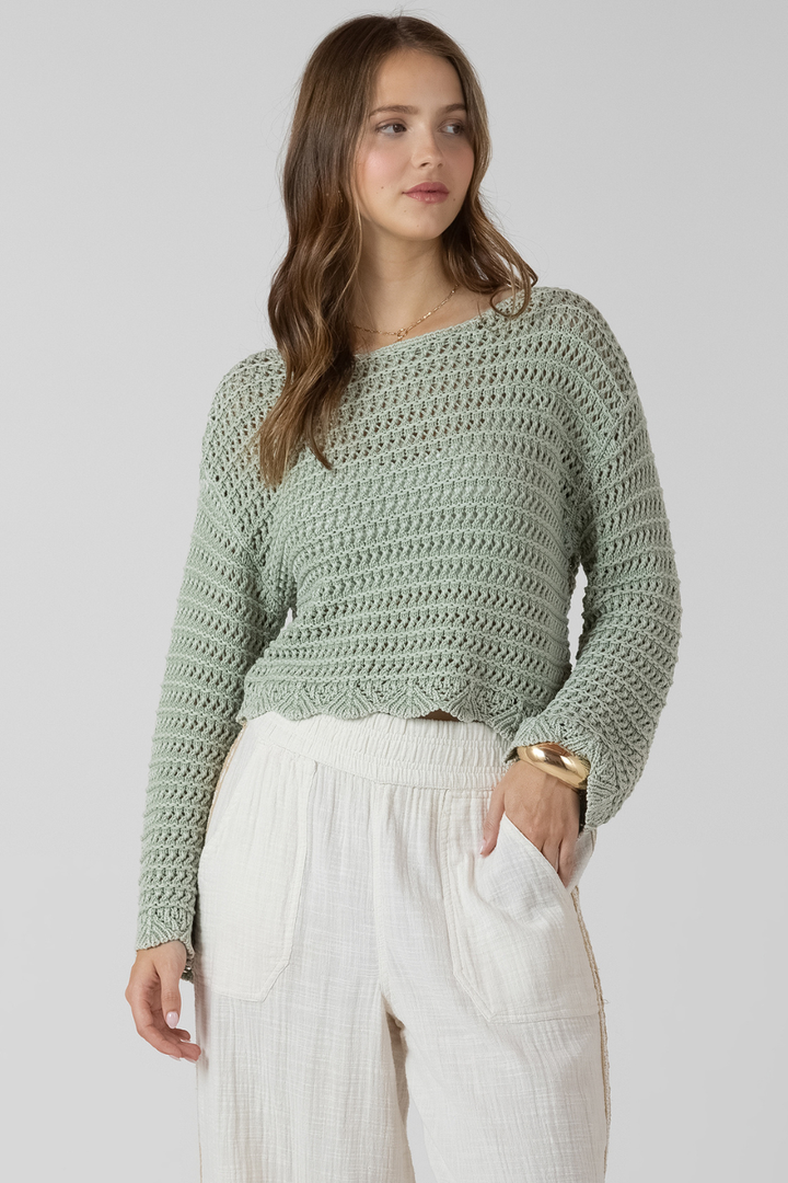 Dex Daphne Open Stitch Sweater - Hot Peppers Clothing