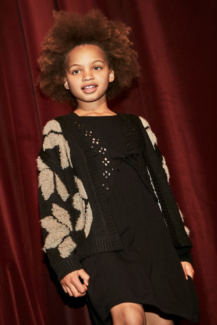 Jacquard Print Cardigan