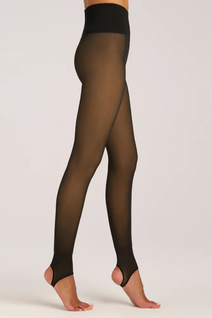 Lemon Loungewear Faux Translucent Fleece-Lined Tights