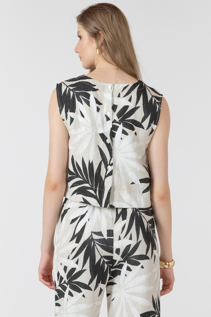 Black Tape Ria Boxy Printed Top - Hot Peppers Clothing