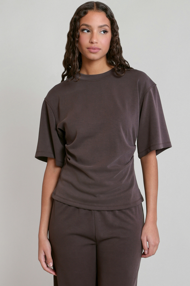 Dex Maeve Pleated-Waist Top