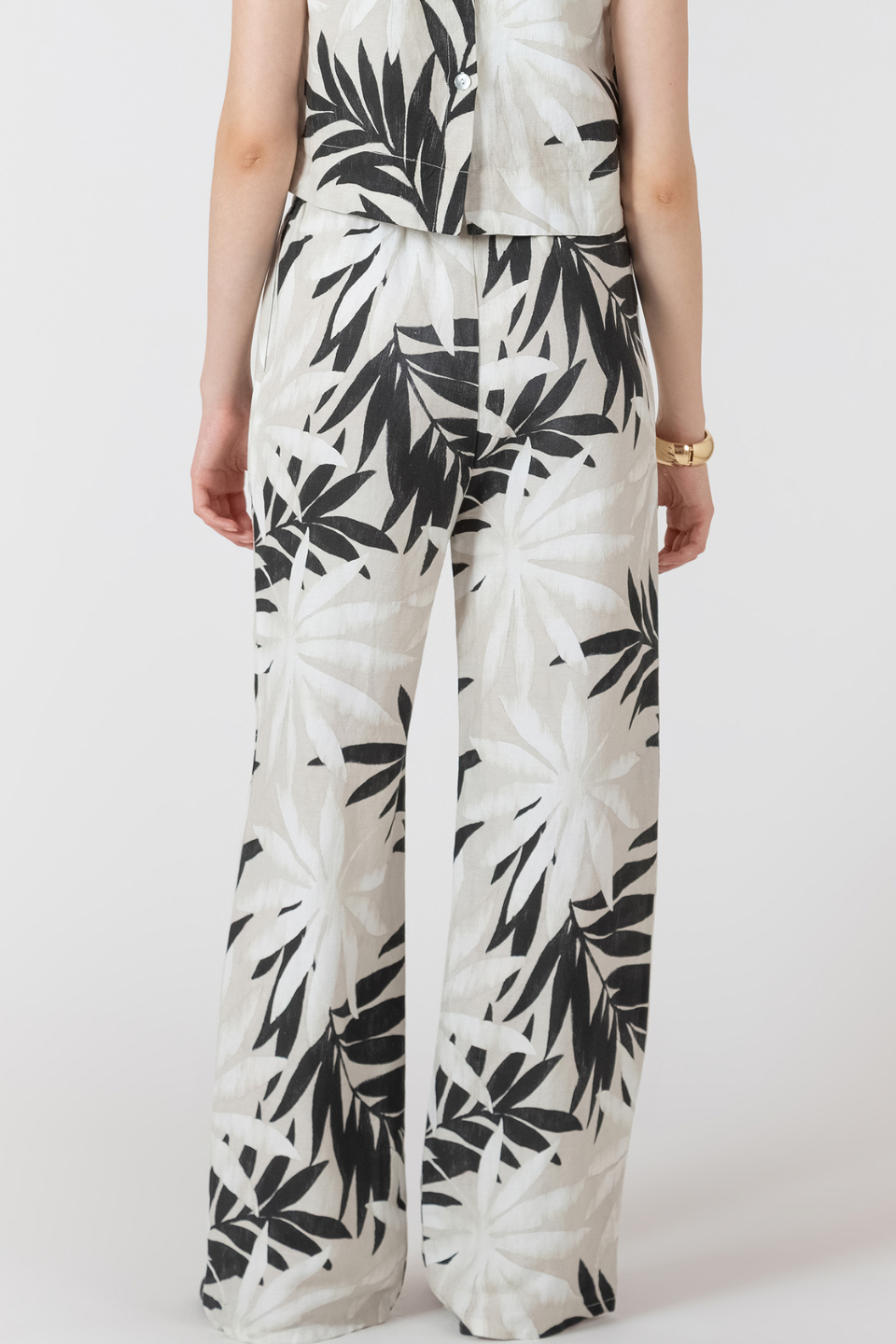 Black Tape Dahlia Wide Leg Drawstring Trouser - Hot Peppers Clothing