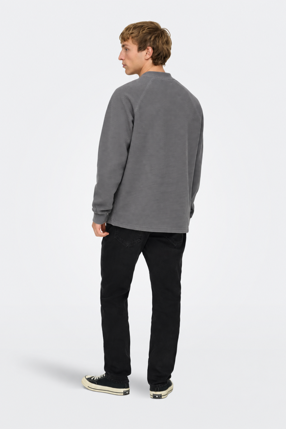 ONLY &amp; SONS Verratti Waffle Long Sleeve