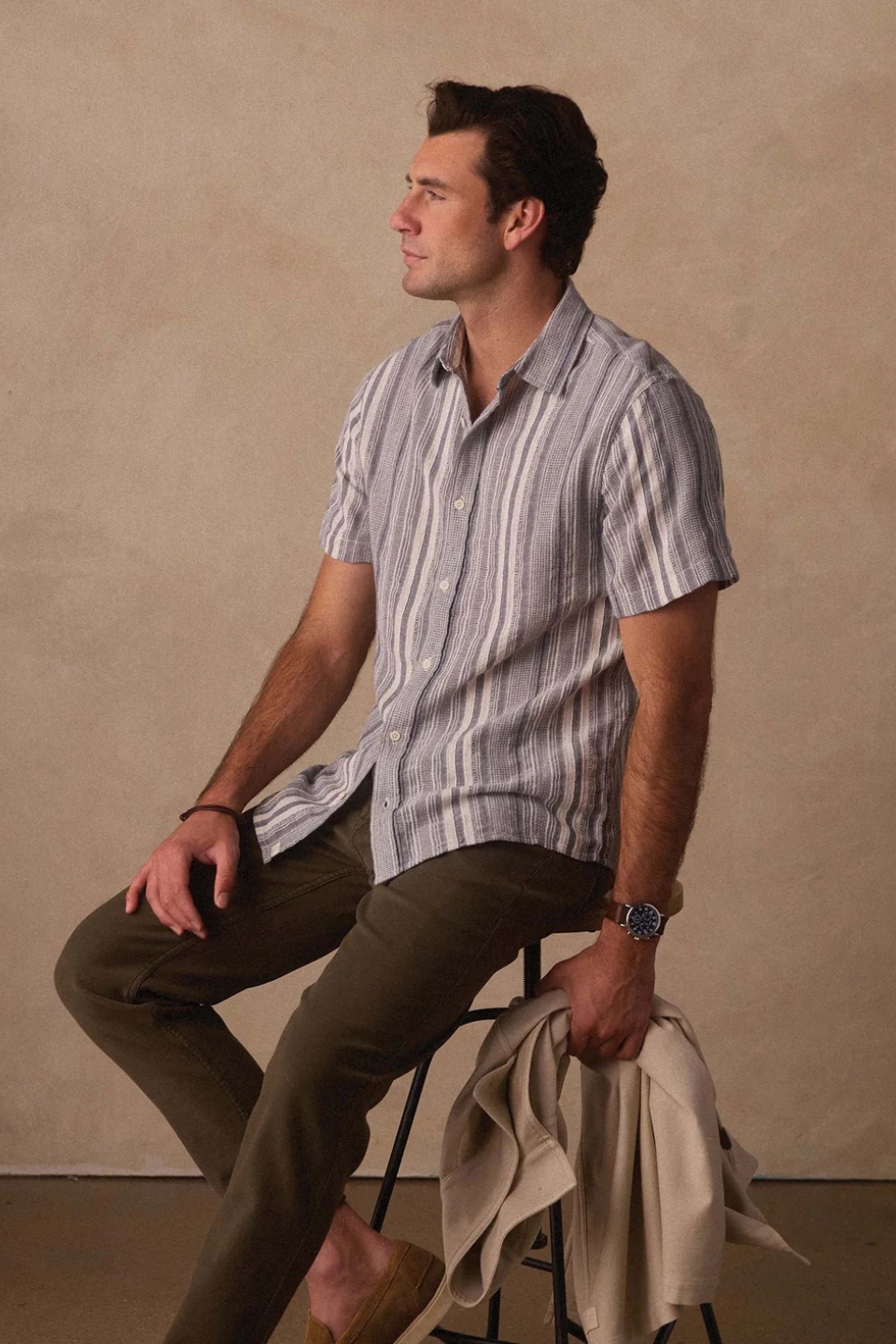 The Normal Brand Freshwater Everyday Shirt in Positano Stripe THE NORMAL BRAND
