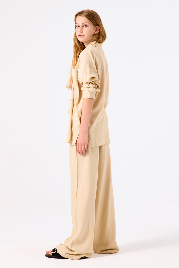 Wide Leg Pants | Beige