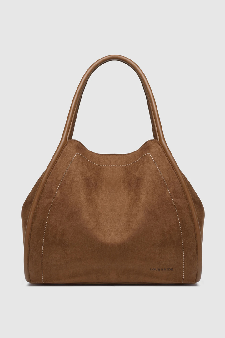 Sutton Shoulder Bag in Suede Tan