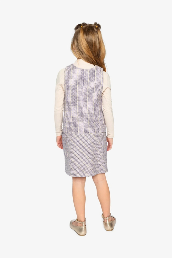 Deux Par Deux Jumper Purple Checkered