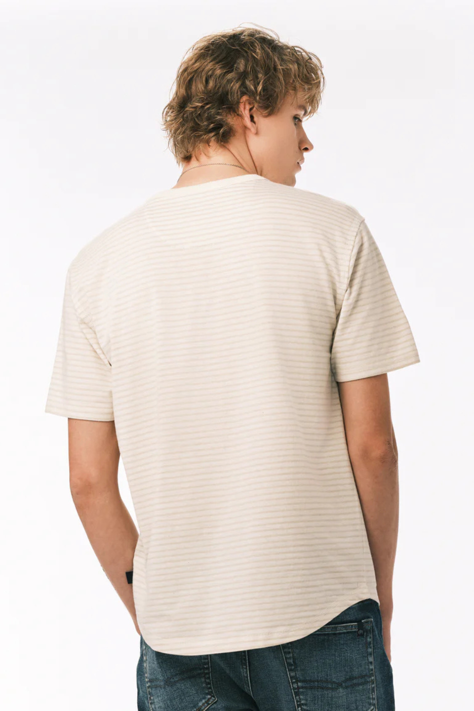 Kehlani Striped Short Sleeve Henley - Hot Peppers Clothing