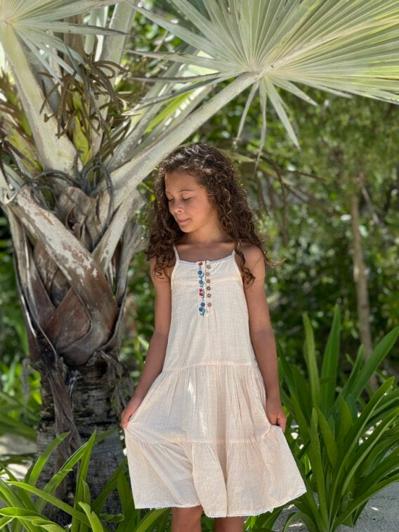 Embroidered Boho Strappy Dress
