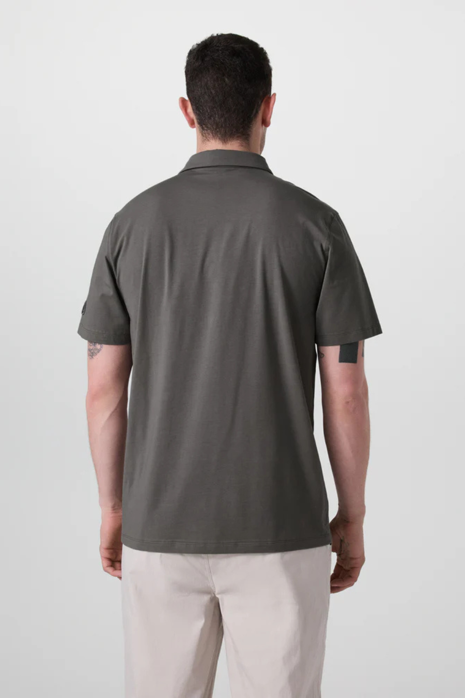 Short Sleeve Feather Polo