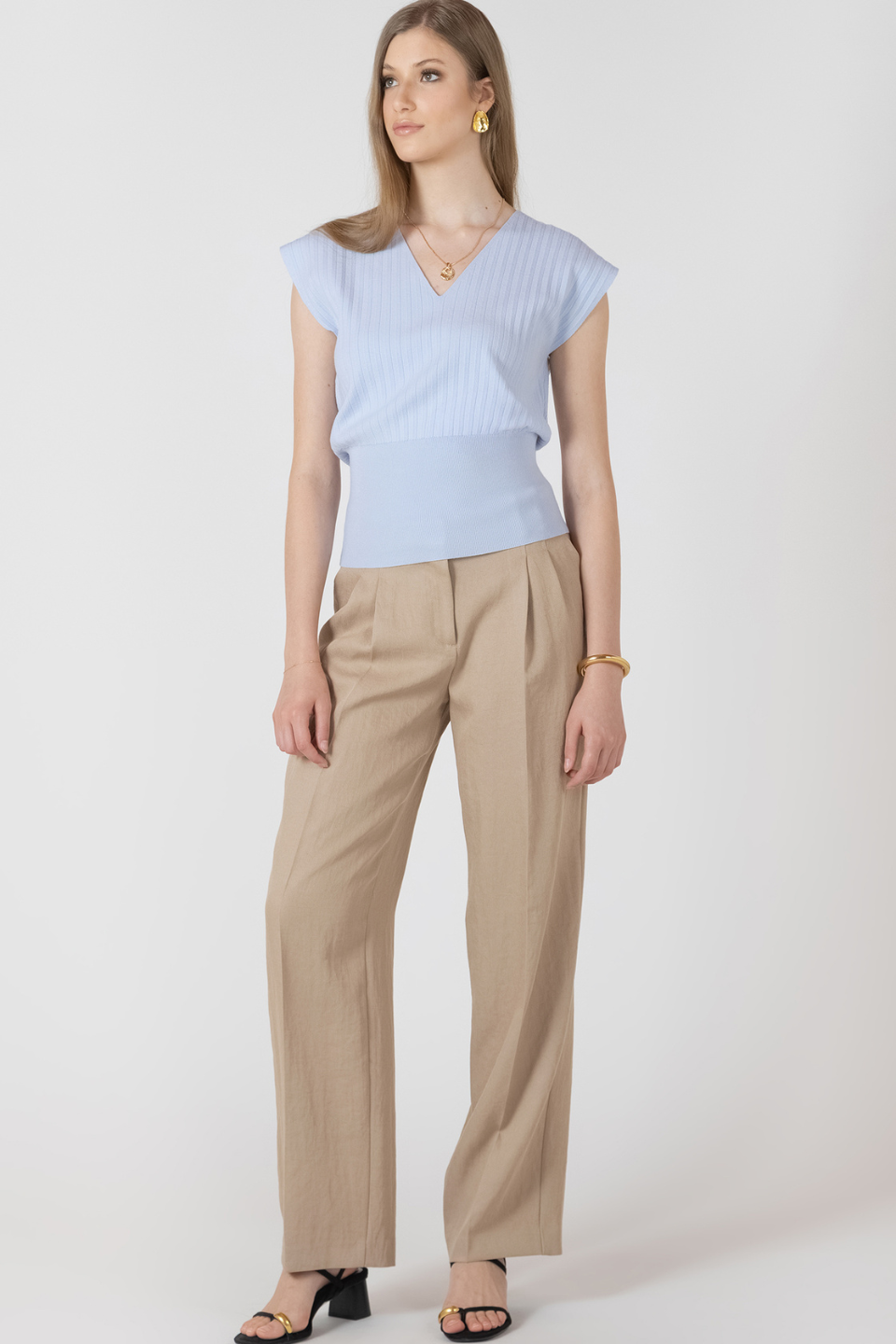 Penny Pleat Lightweight Effect Sweater