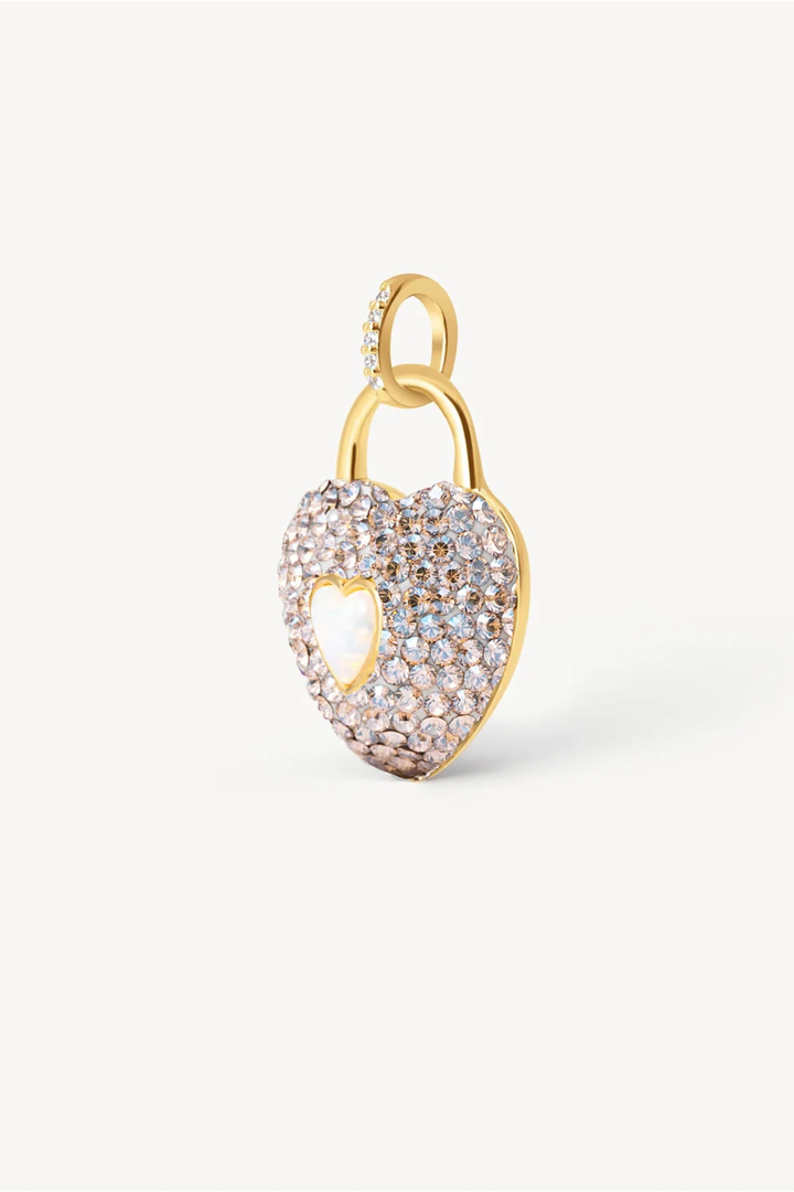Champagne Sparkle Heart Charm