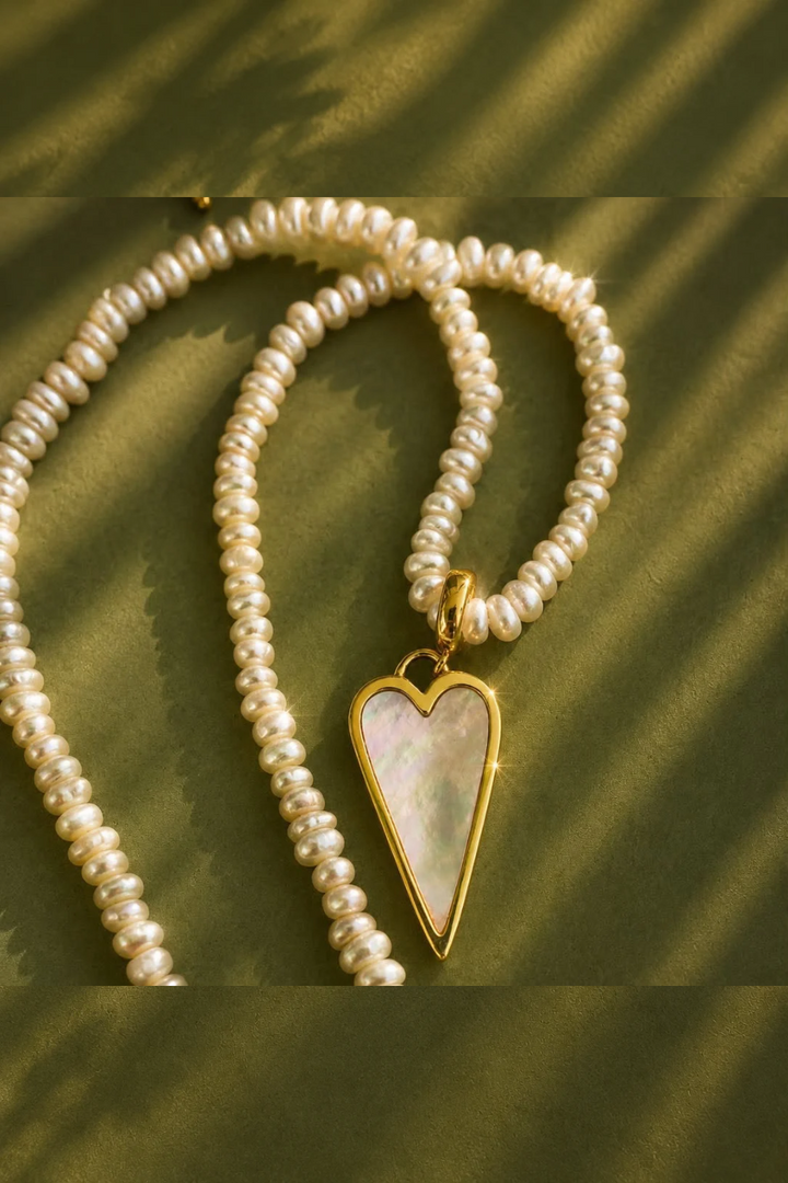 DBL Designs Double-Sided Pearl Heart Necklace