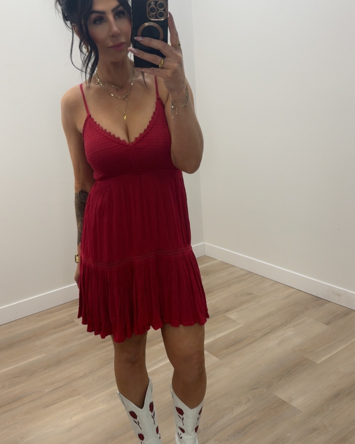Sharlyn Adjustable Shirred Mini Dress