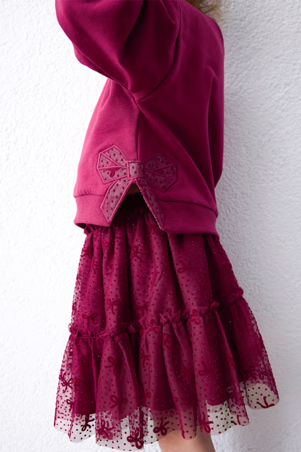 Mayoral Girl Tulle Skirt &amp; Sweatshirt Set