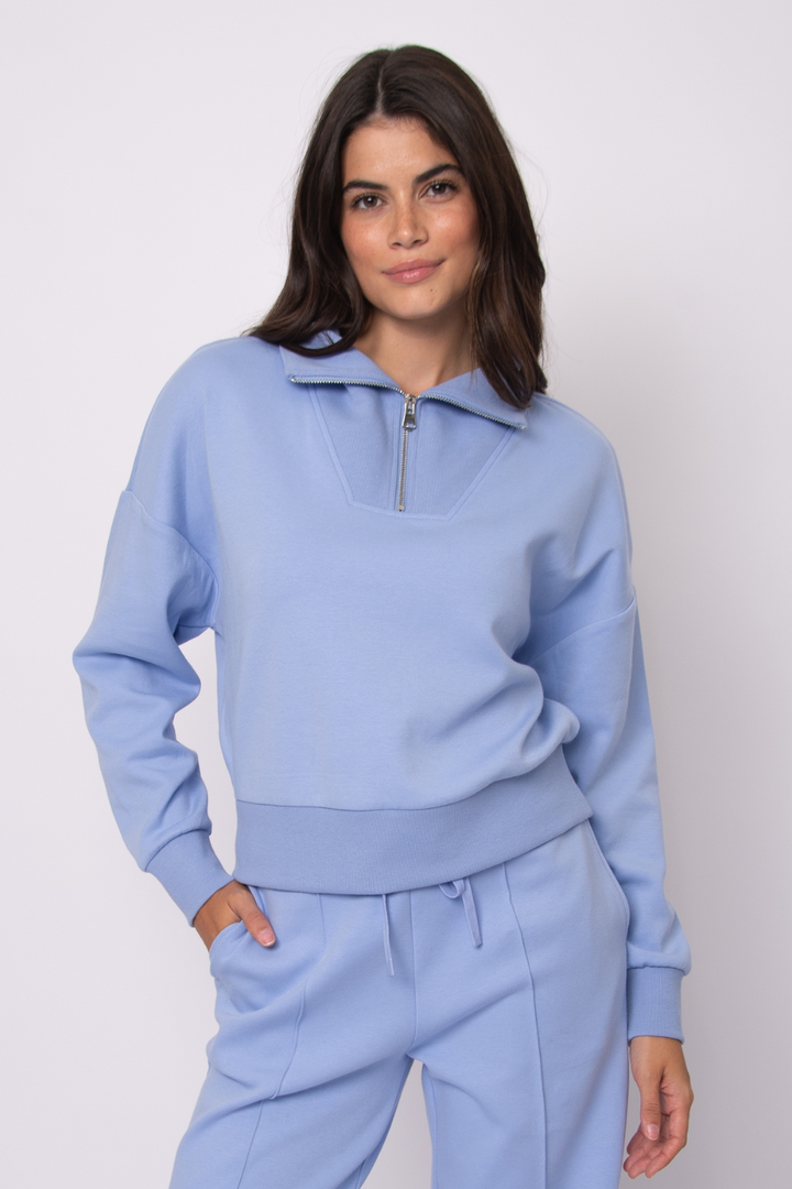 Seanni Soft Knit Half Zip - Hot Peppers Clothing