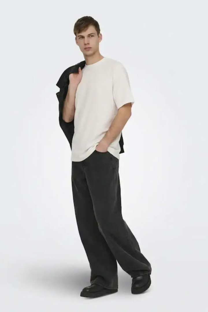Only &amp; Sons Men’s T-Shirt in Cloud Dancer - Hot Peppers Clothing