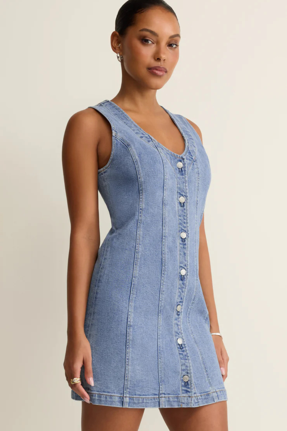 Z Supply Jolie Denim Mini Dress Z SUPPLY