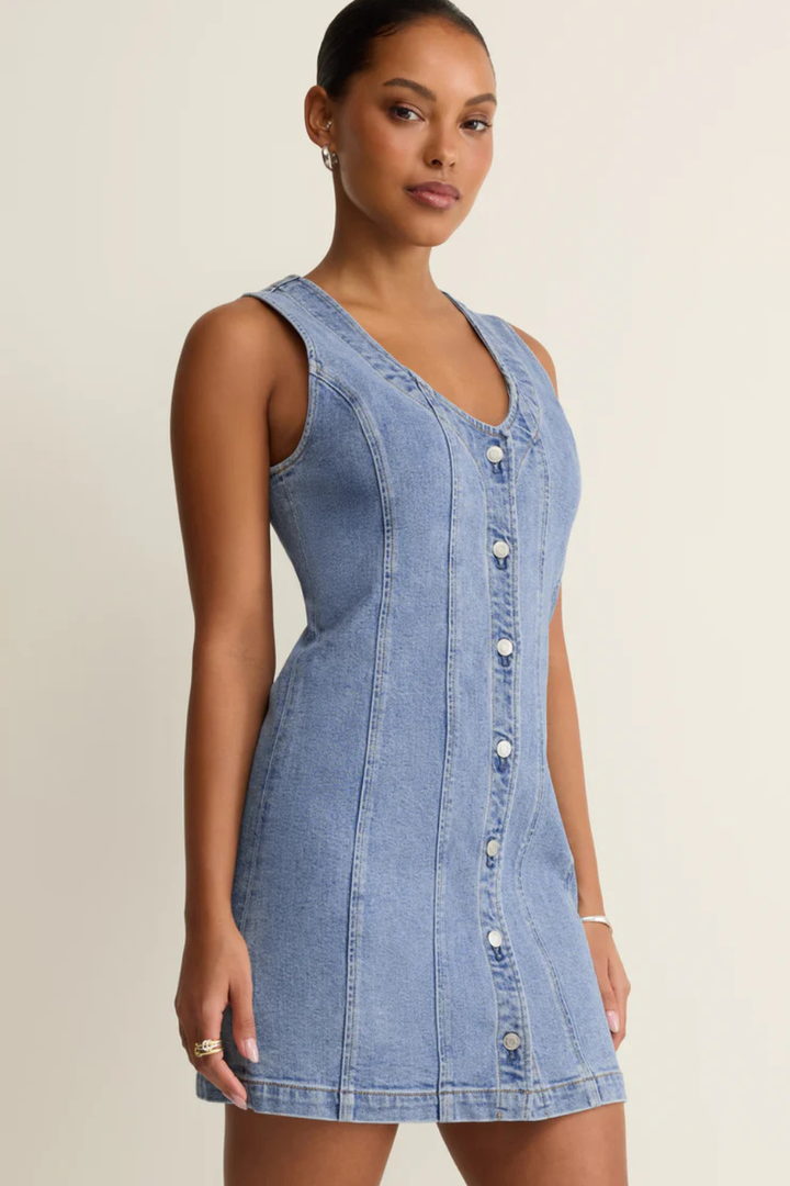 Z Supply Jolie Denim Mini Dress Z SUPPLY
