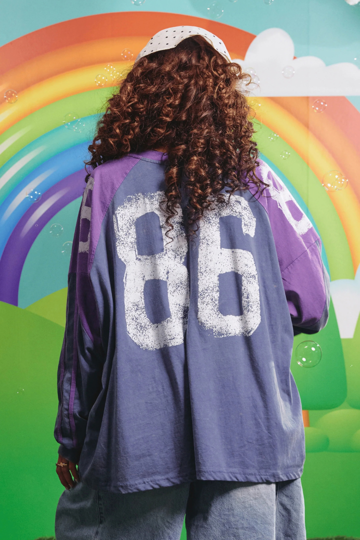 SABBI THE HIGH QUALITY HUMAN LONG SLEEVE TEE - PURPLE