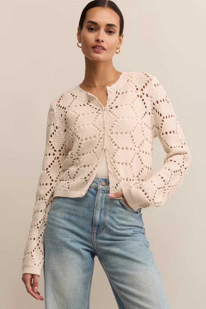 Rosalyn Diamond Sweater Cardigan