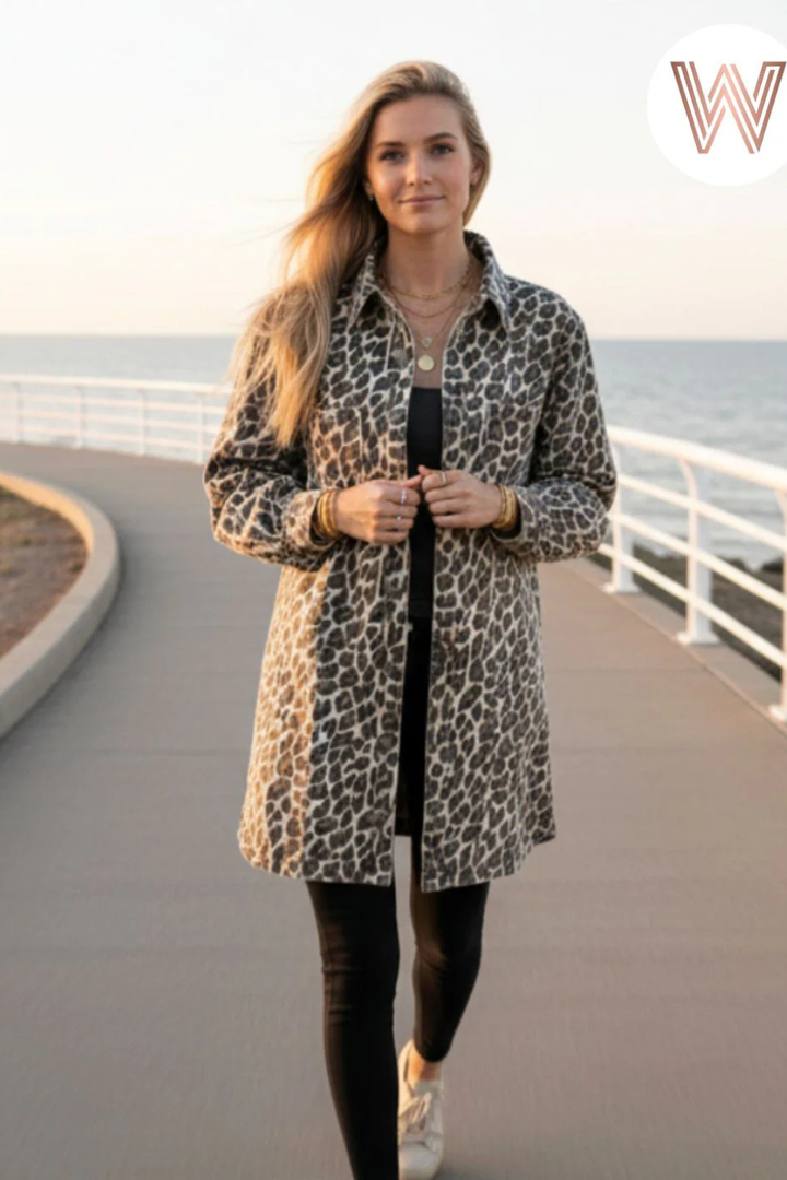 Ash Denim Jacket in Cheetah