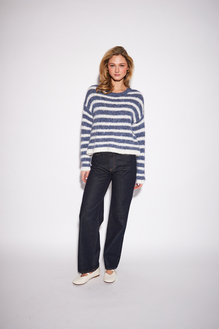 John + Jenn Carmen Striped Crewneck Sweater