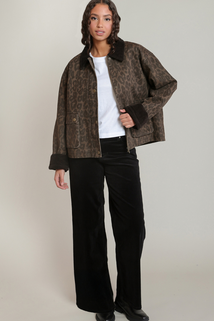 Dex Juno Leopard Denim Jacket