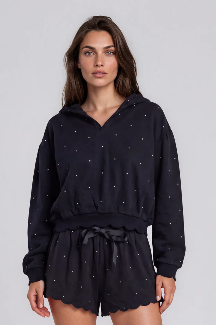 Priv Noemie Polka Dot Fleece Hoodie