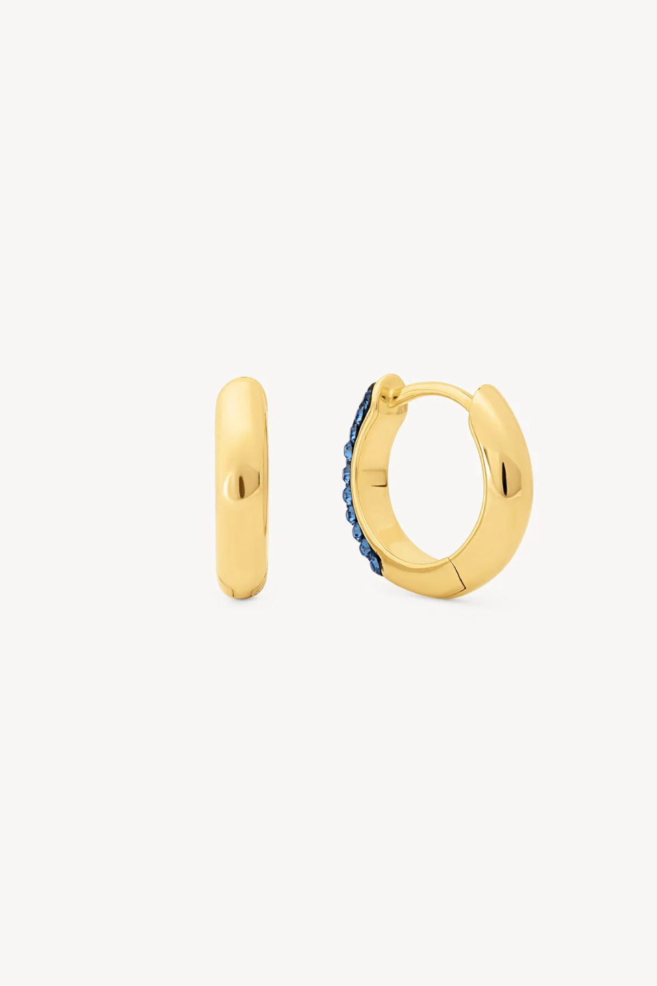 HILLBERG &amp; BERK Capri Blue Always On Sparkle Hoop Earrings HILLBERG &amp; BERK