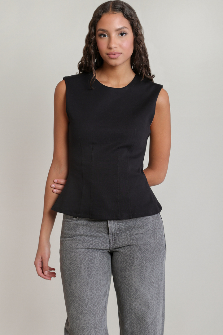 Dex Gemma Cinched-Waist Top