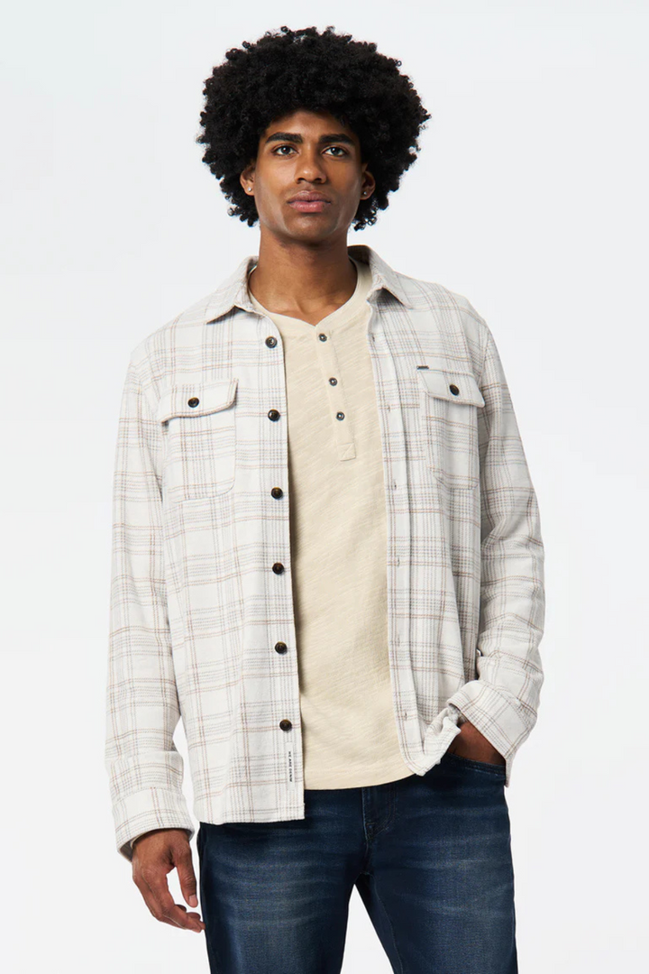 Samme Plaid Blanket Shirt in Milk