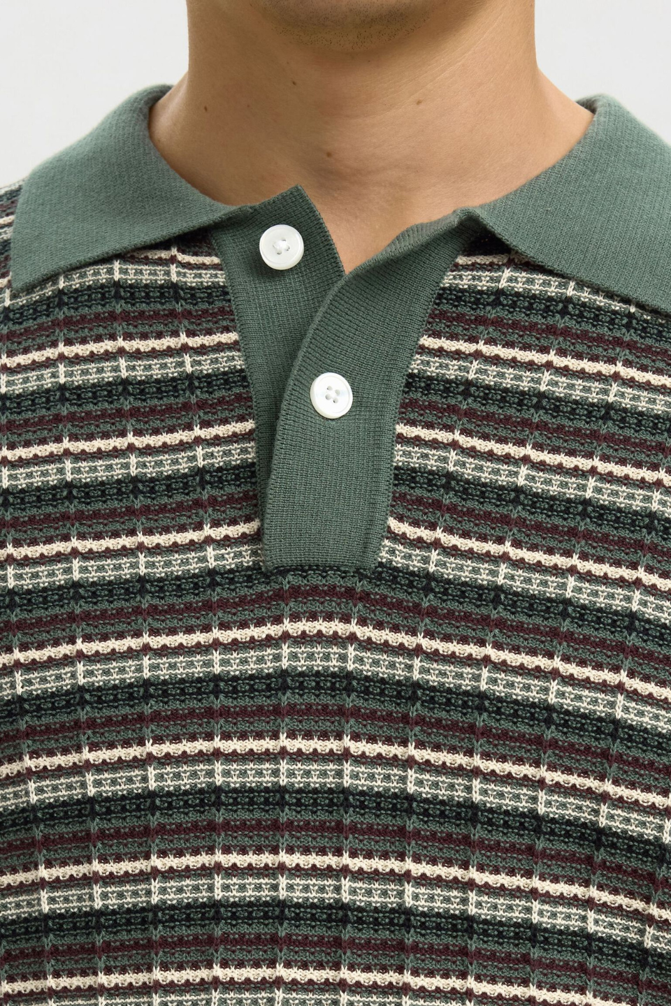 STRUCTURED KNITTED POLO SHIRT - Hot Peppers Clothing