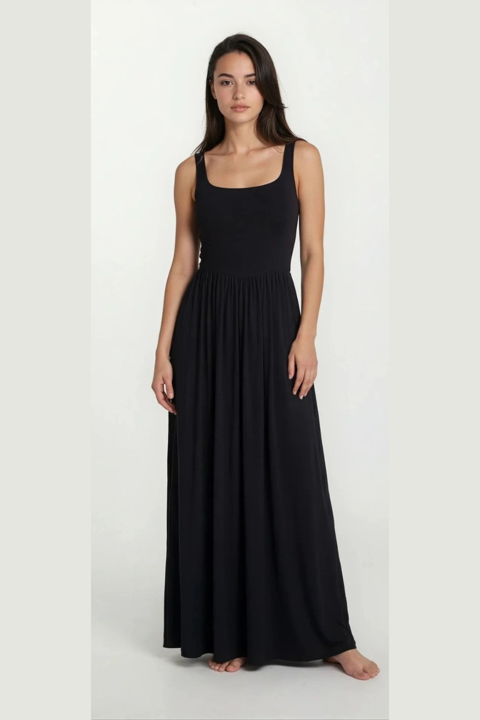 PRIV Dawn Sleeveless Silky Jersey Flowing Maxi Dress PRIV