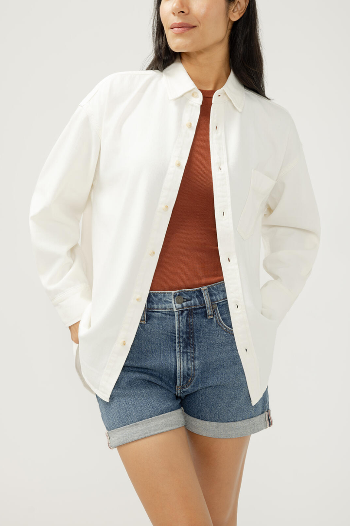 Relaxed Button-Up Beach Shirt - Hot Peppers Clothing