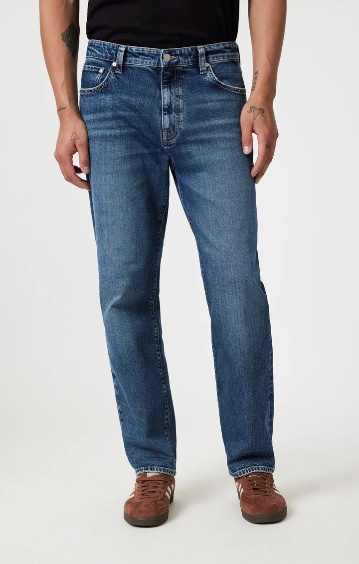 Marcel Loose Straight Leg Jeans | Mid Brushed Classic Blue