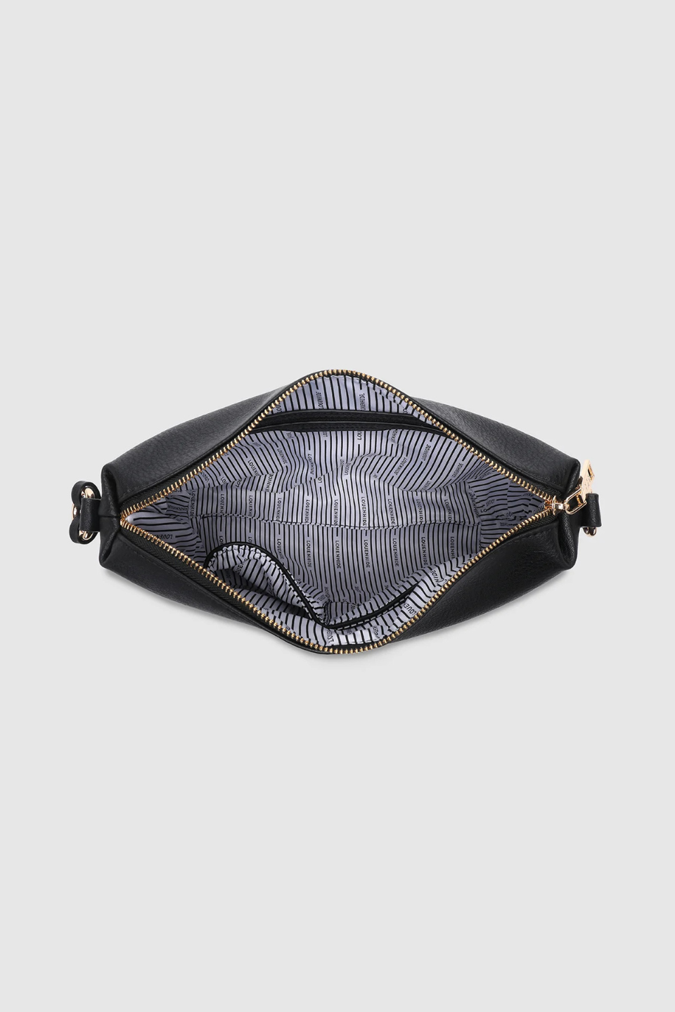 Daisy Stripe Crossbody Bag in Black