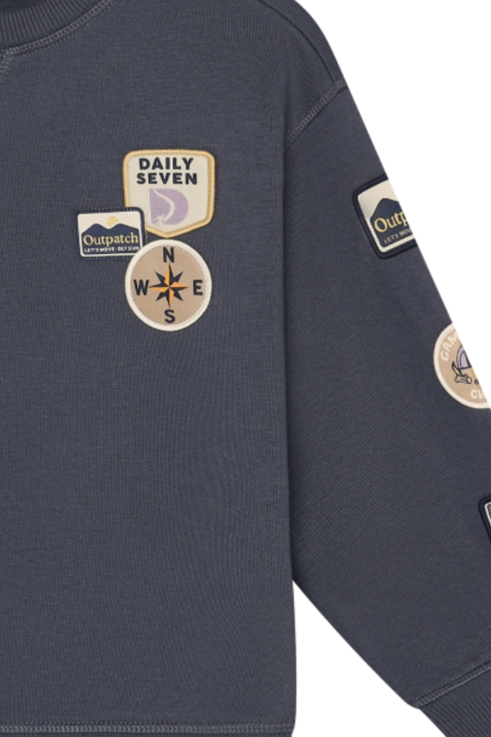 Daily Seven Sweater - Badges - Odyssey Gray