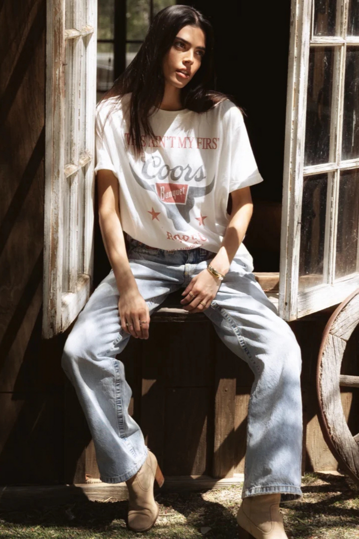 Ain'T My First Coors Rodeo Oversized Tee