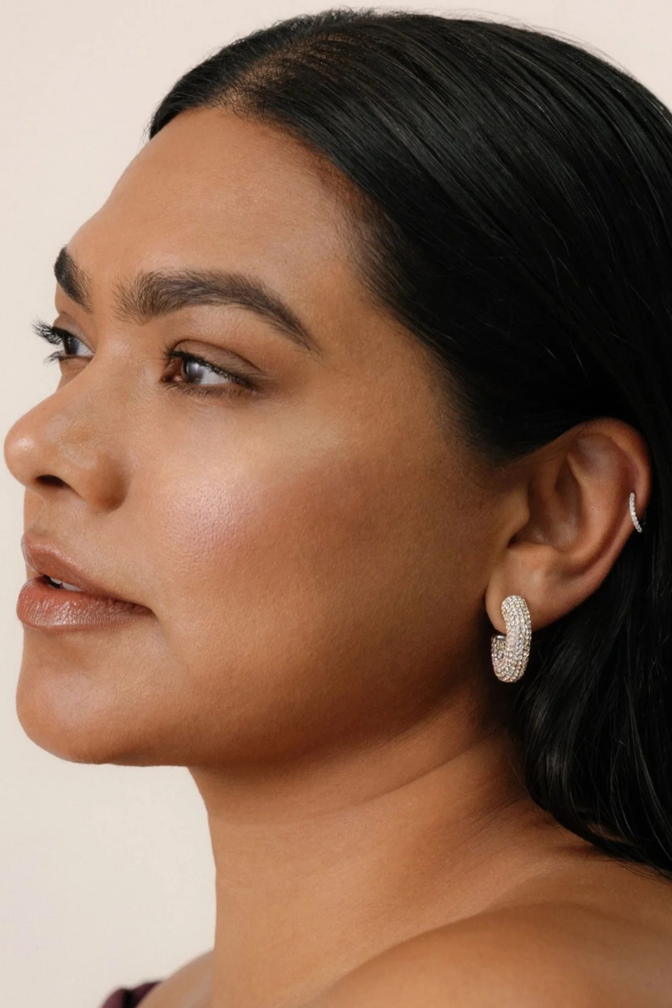 Hillberg &amp; Berk Dancing Queen Sparkle Chunky Hoops