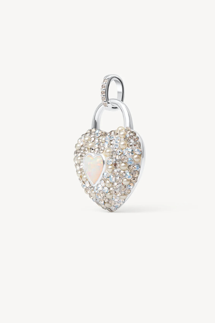 Glitz Sparkle Heart Charm