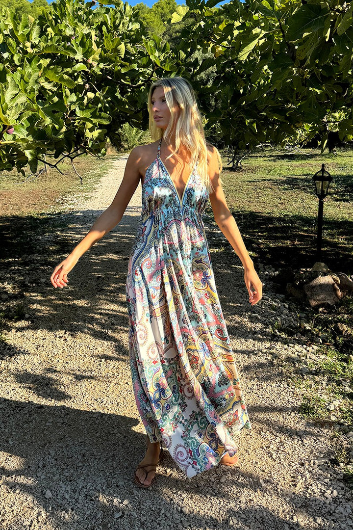 Long Satin Dress