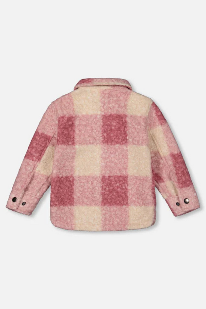 Zipped Plaid Shirt Jacket