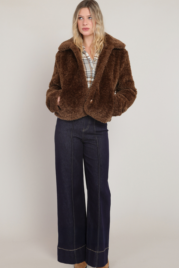 Room 34 Romy Faux-Fur Cropped Coat