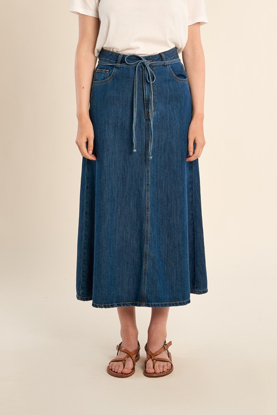 Long denim skirt - Hot Peppers Clothing