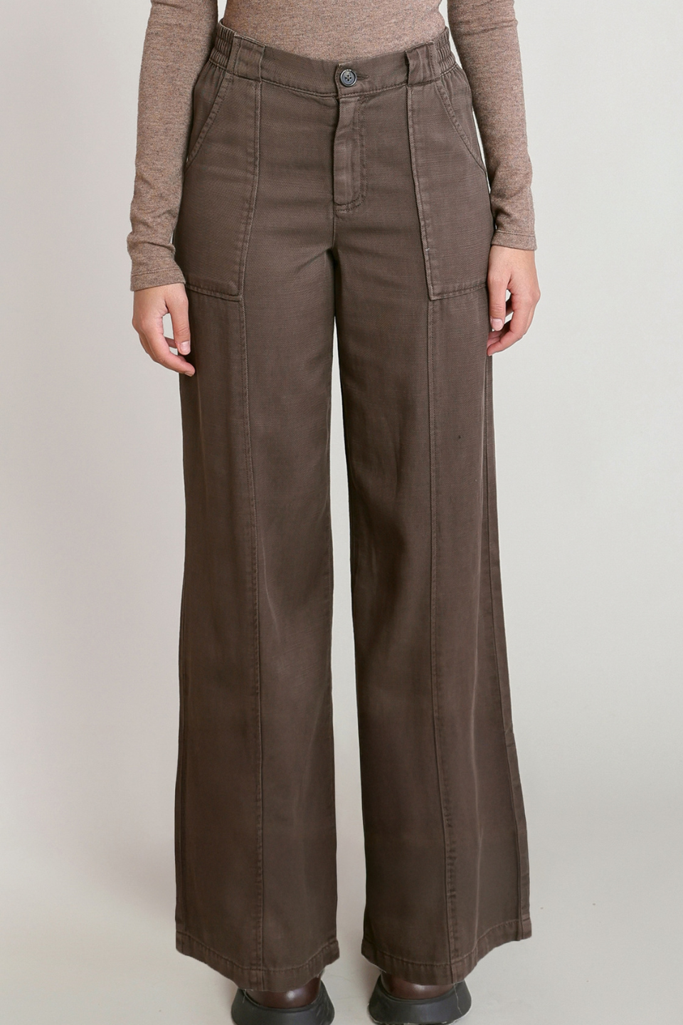 Dex Talia Wide-Leg Twill Pant