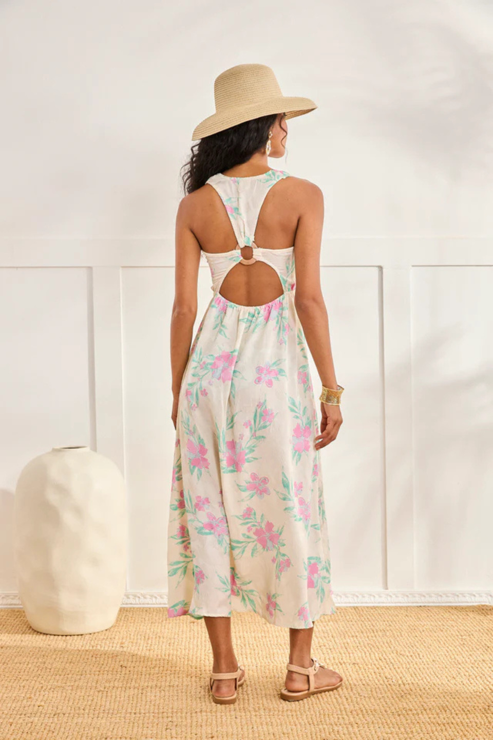 NKNnekane FLORAL JAQUART DRESS - Hot Peppers Clothing